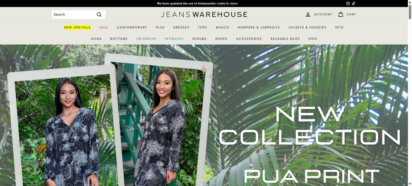 Jeans Warehouse Hawaii project visual