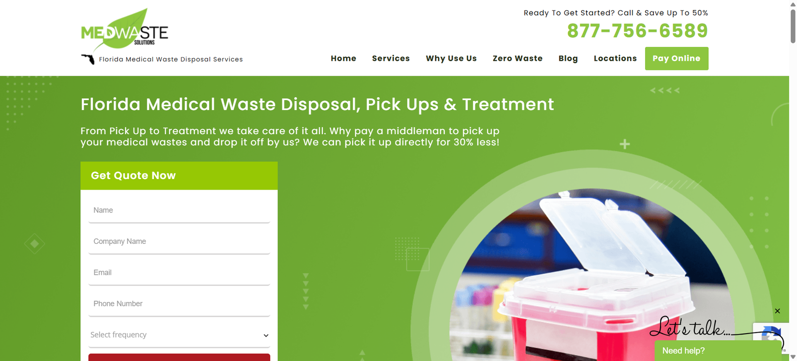 Medical Waste Florida project visual
