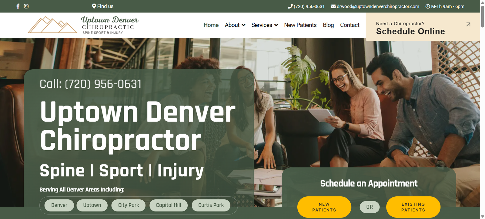 Uptown Denver Chiropractor project visual