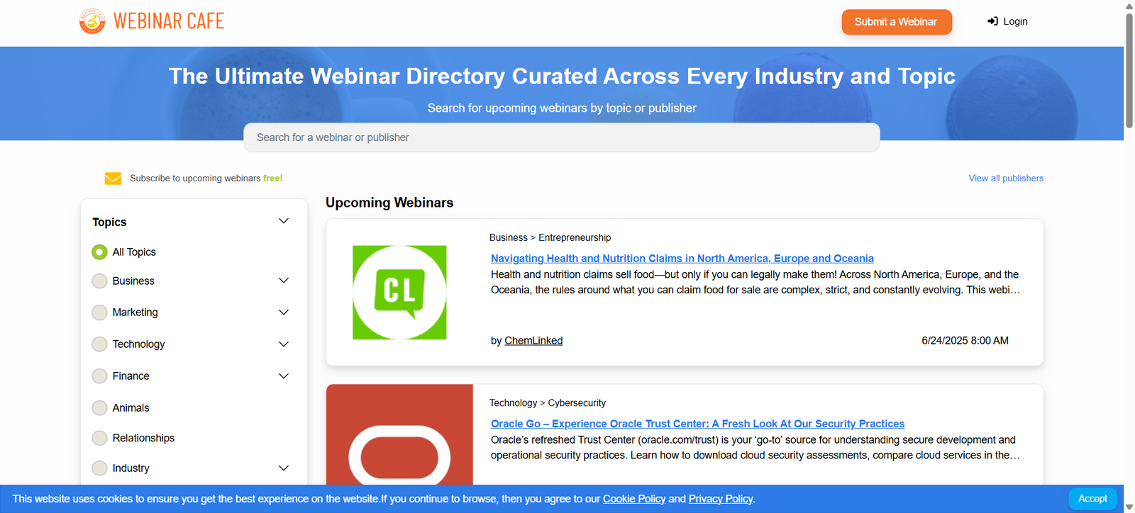 Webinar Café project visual